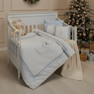 Vaikiškas patalynės komplektas LOVE BABY blue
