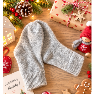 Vilnonės kojinytės 15cm grey