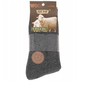 Klasikinės vilnonės kojinės REHE dark grey