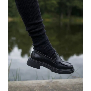 Alpakos vilnos kojinės black iki kelių SO&LI