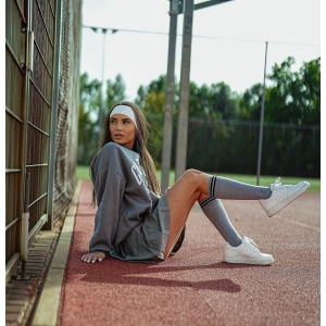 Medvilninės sportinės kojinės MILENA grey