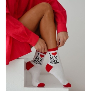Valentino medvilninės kojinės I love white  MILENA