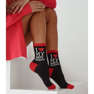 Valentino medvilninės kojinės I love black MILENA