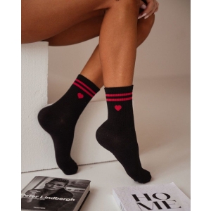 Valentino medvilninės kojinės Heart black MILENA